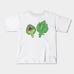 artichokes digital painting Kids T-Shirt